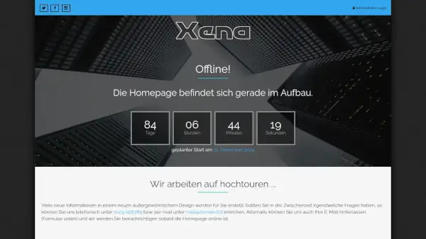Template Xena CP1 - Offline Seite
